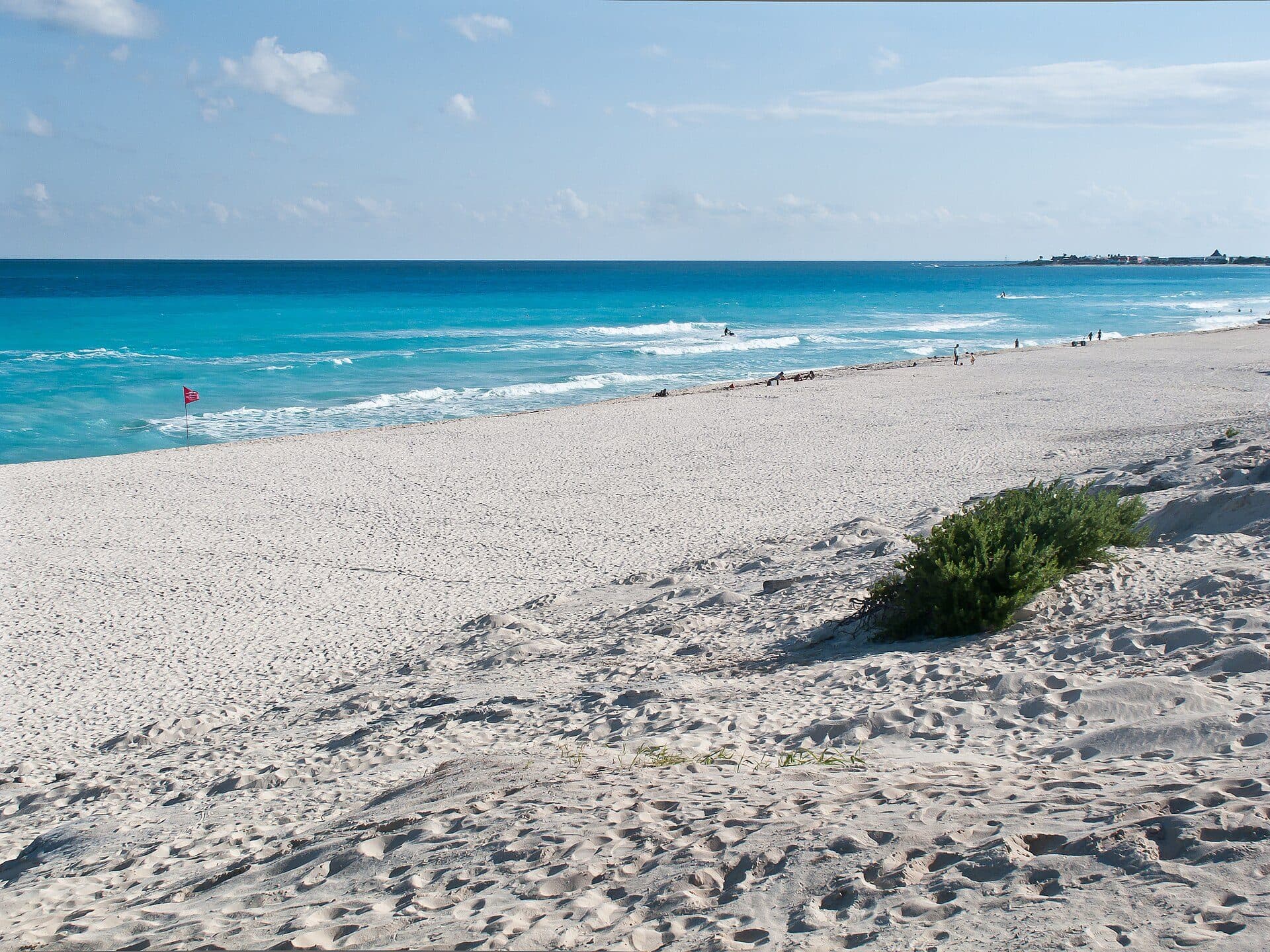 Vista da Praia Delfines em Cancún, no México