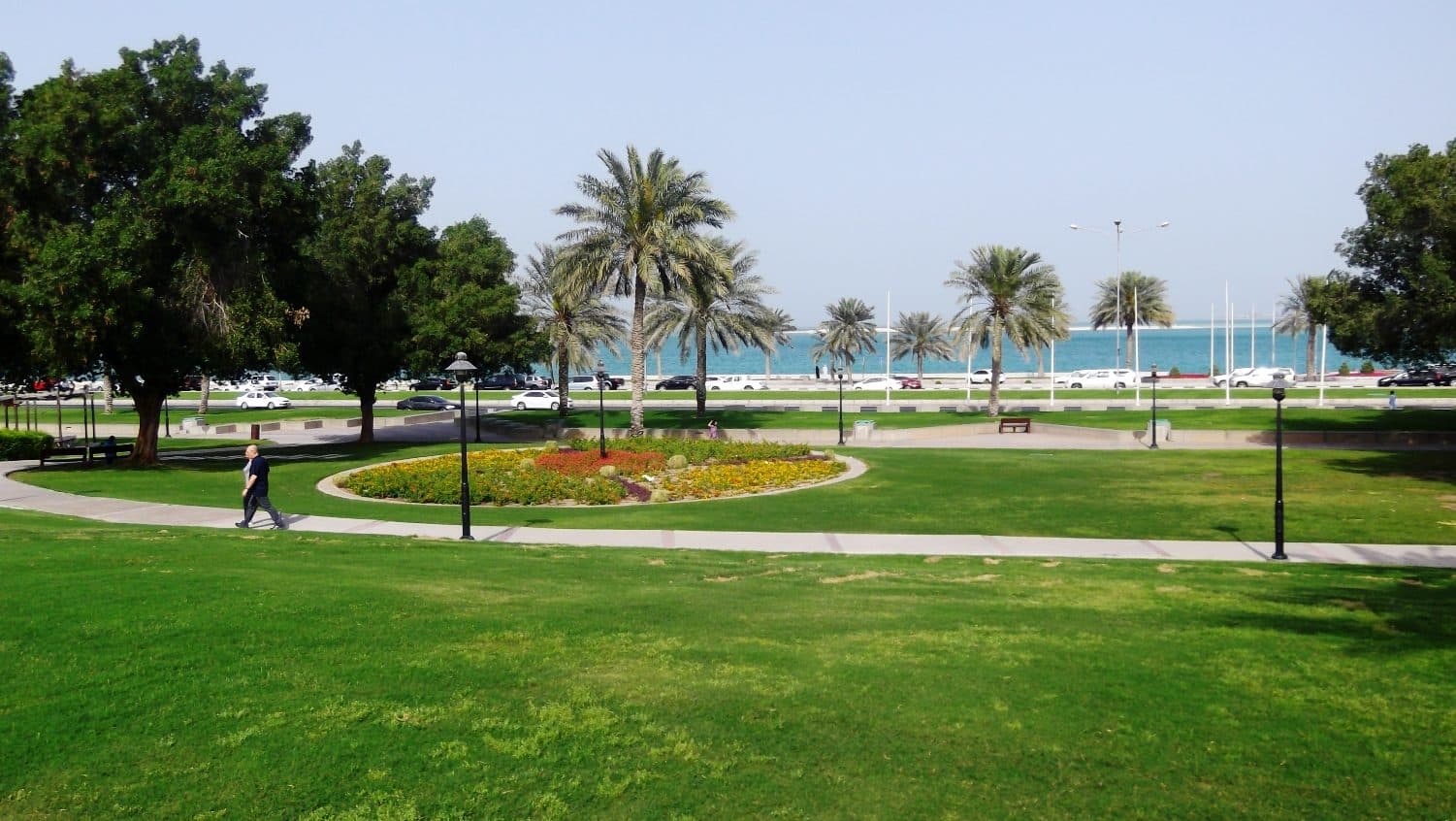 Vista do Parque Al Bidda em West Bay, Doha, no Qatar
