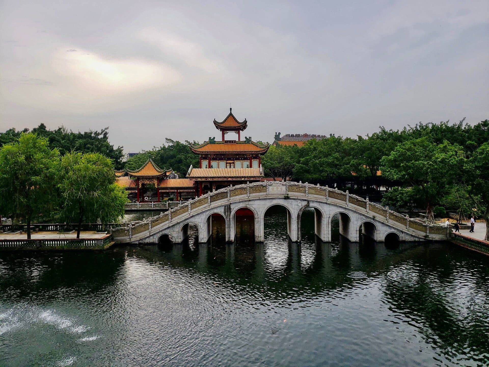 Vista de uma área ao ar livre no Jardim Baomo