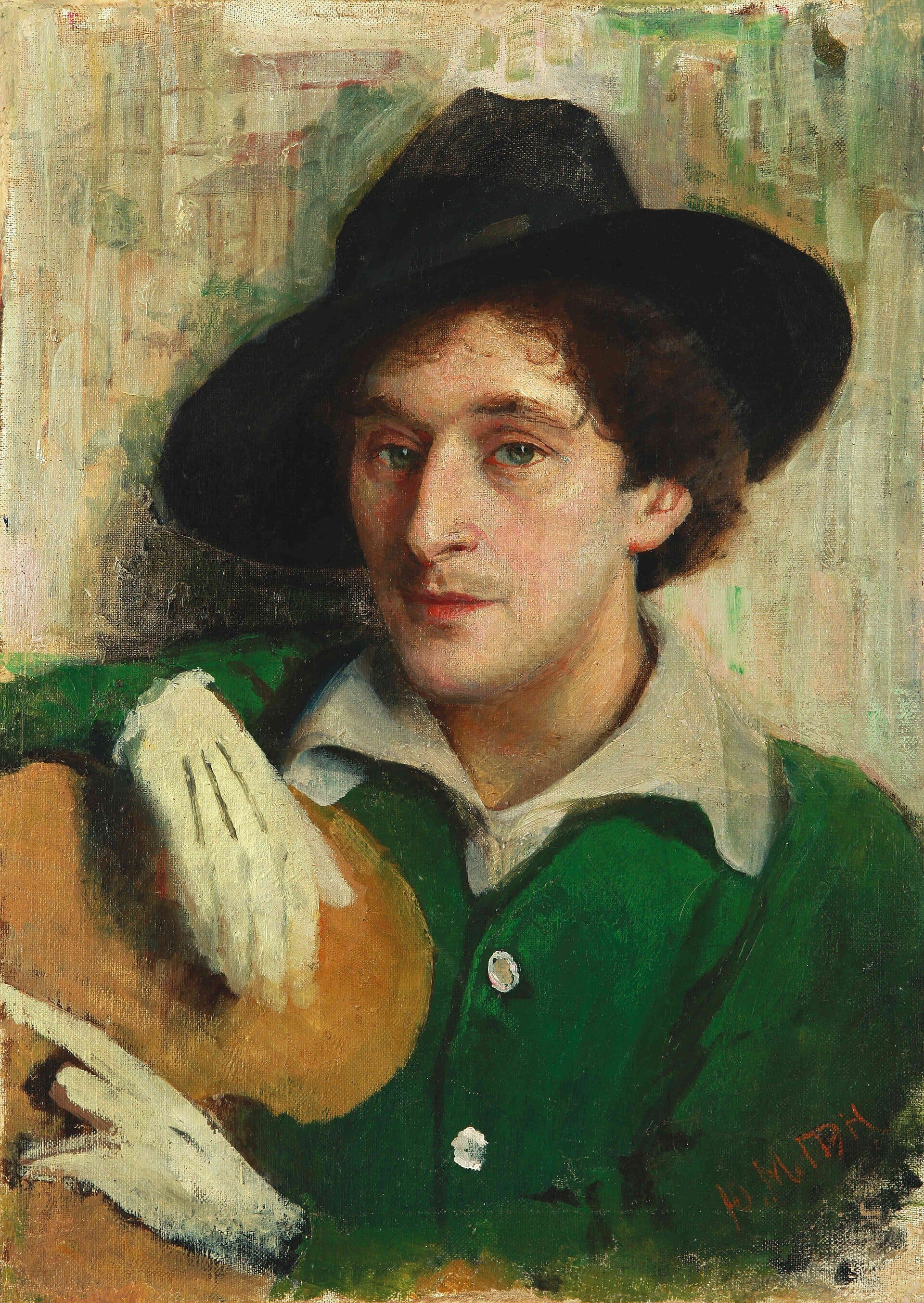 Pintura de retrato de Marc Chagall feita por Yury Pen