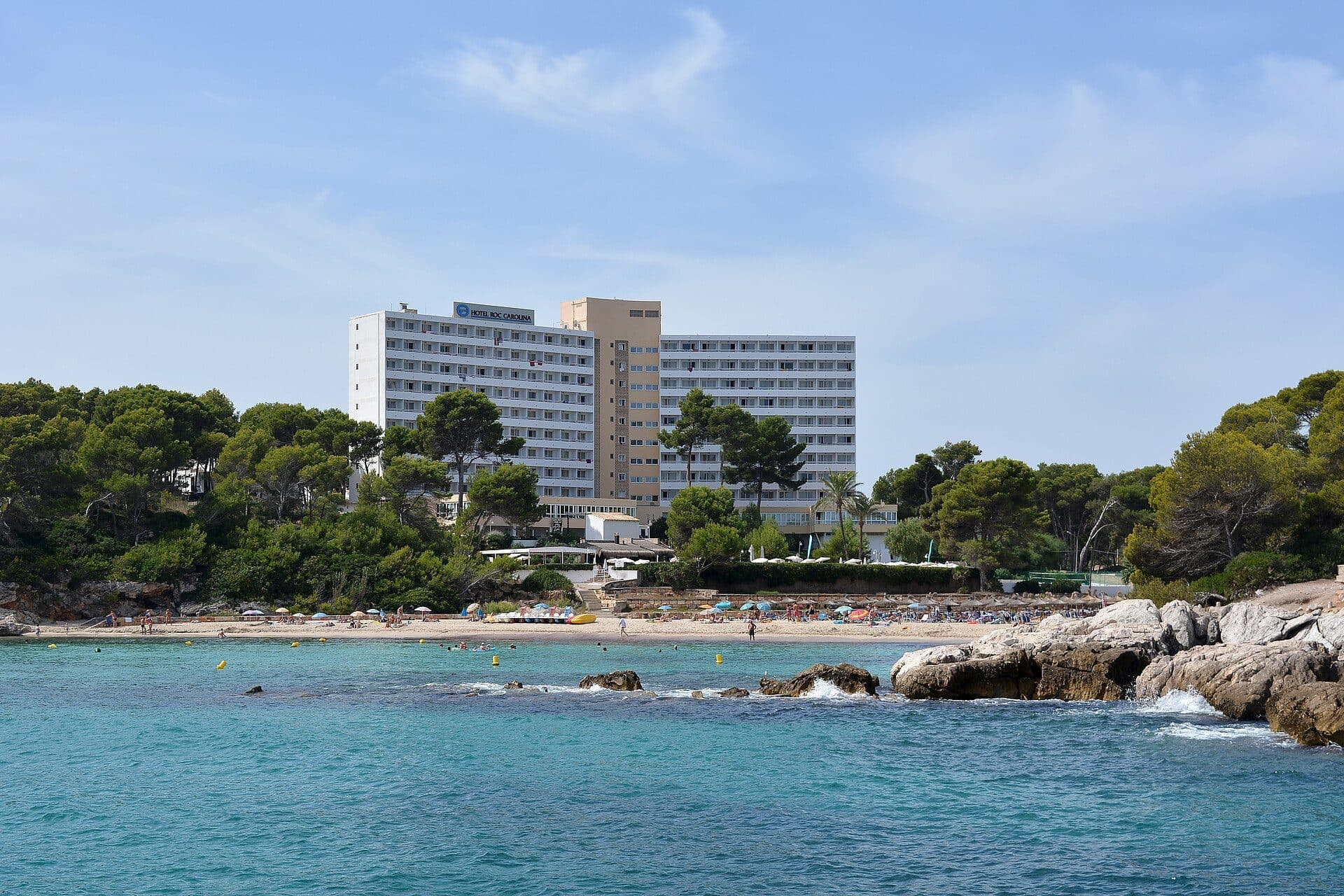 Vista da praia de Font de sa Cala em Capdepera, na ilha de Mallorca