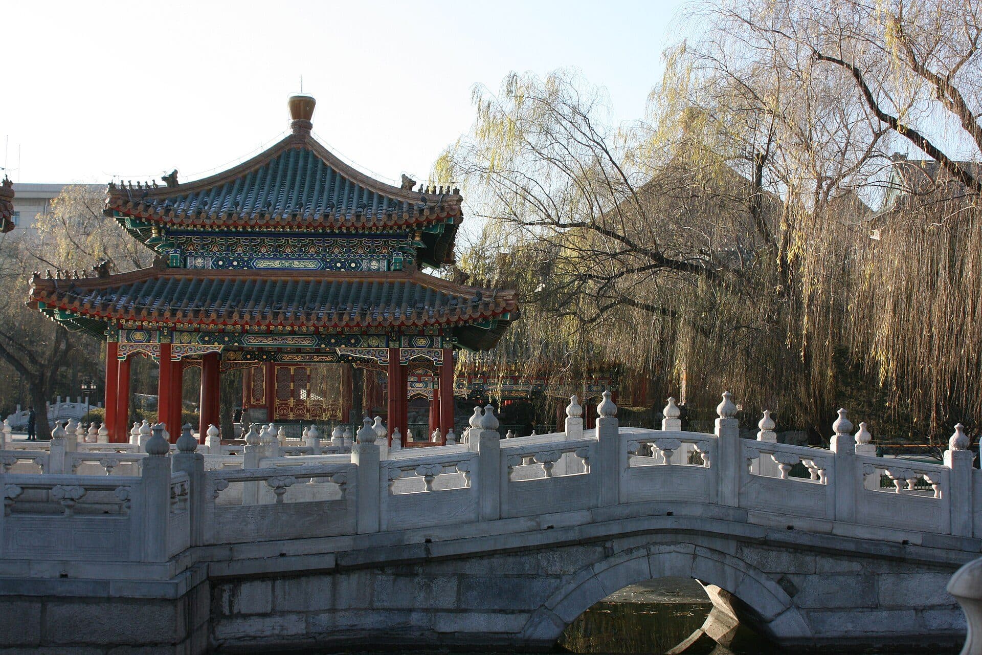 Vista da paisagem no Parque Beihai em Pequim
