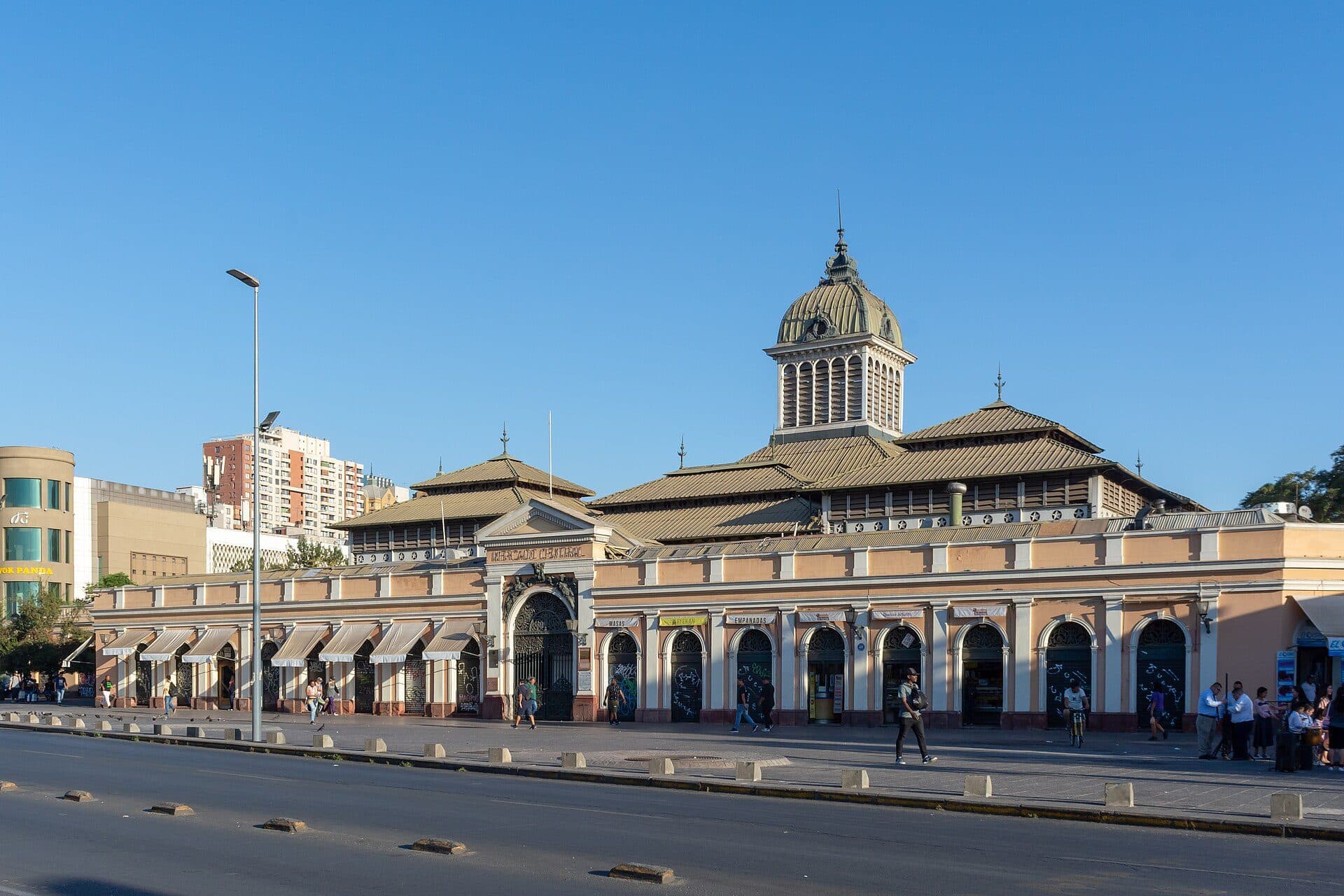 Vista do Mercado Central na cidade de Santiago