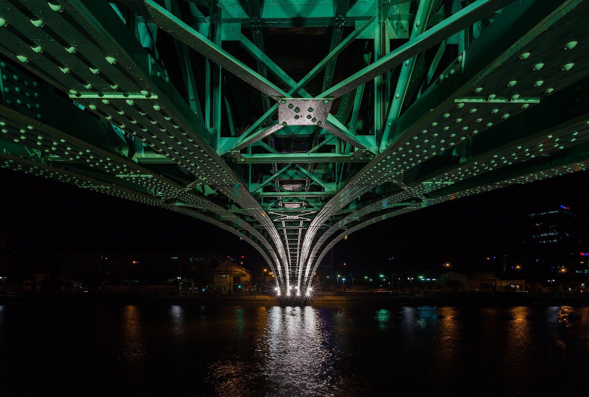 Vista da Ponte Mong na Cidade de Ho Chi Minh, no Vietnã