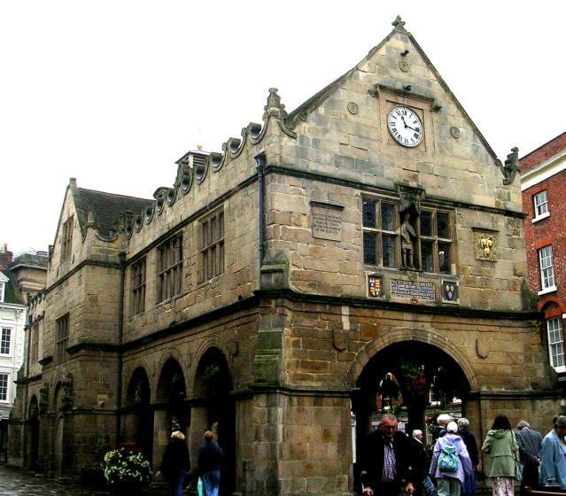 Fachada do edifício do Shrewsbury Market Hall