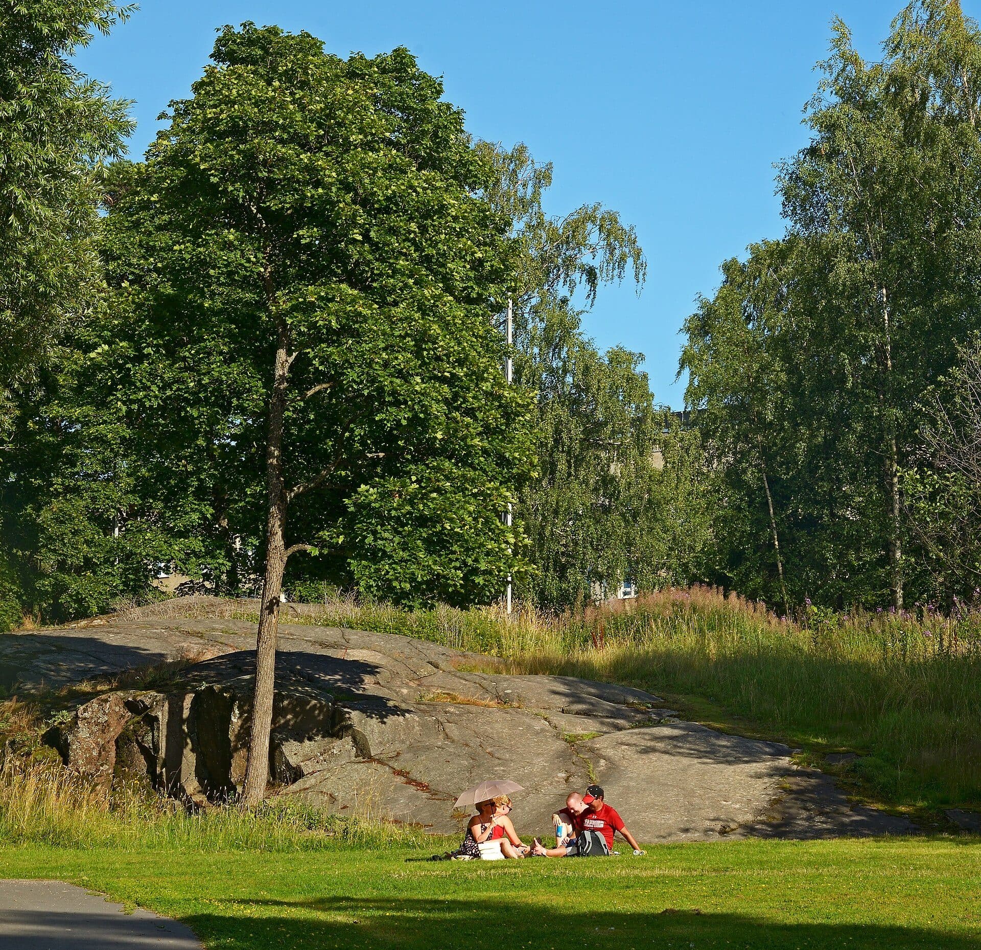Vista do Parque Sibelius em Helsinki, Finlândia