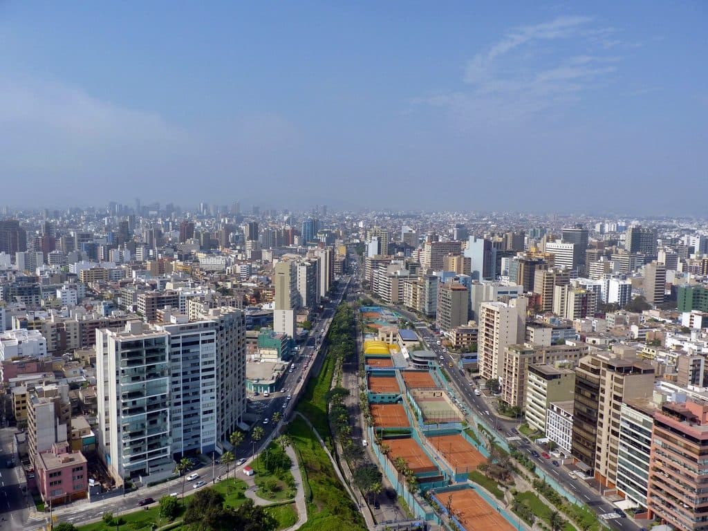 Vista panorâmica da cidade de Lima, no Peru