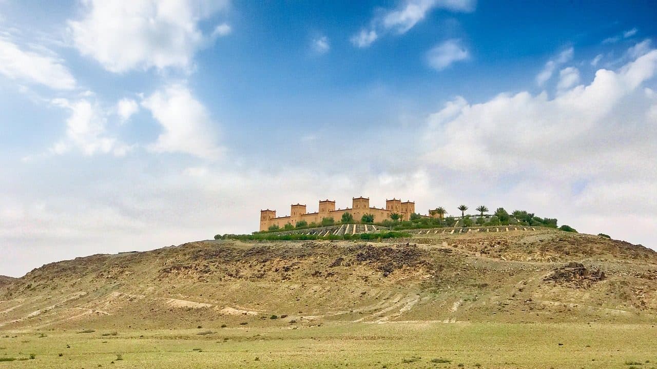 Paisagem da região de Al Haouz nos arredores de Marrakech, no Marrocos