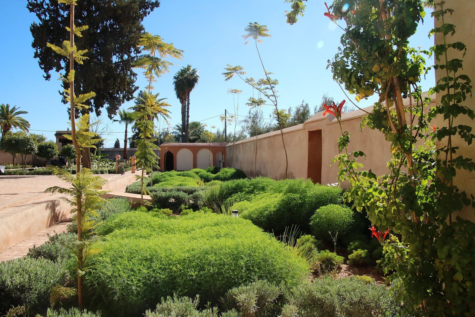 Vista do Jardim de Menara em Marrakech, no Marrocos