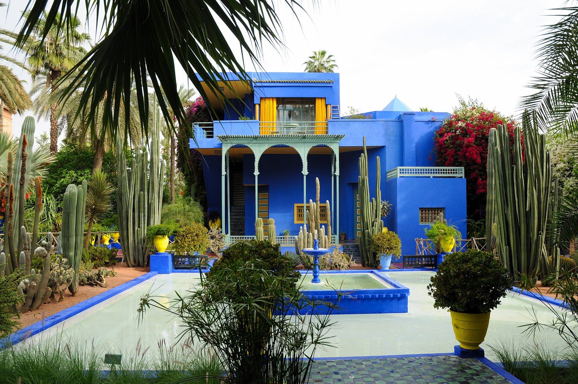 Vista de um dos espaços ajardinados do Jardim Majorelle