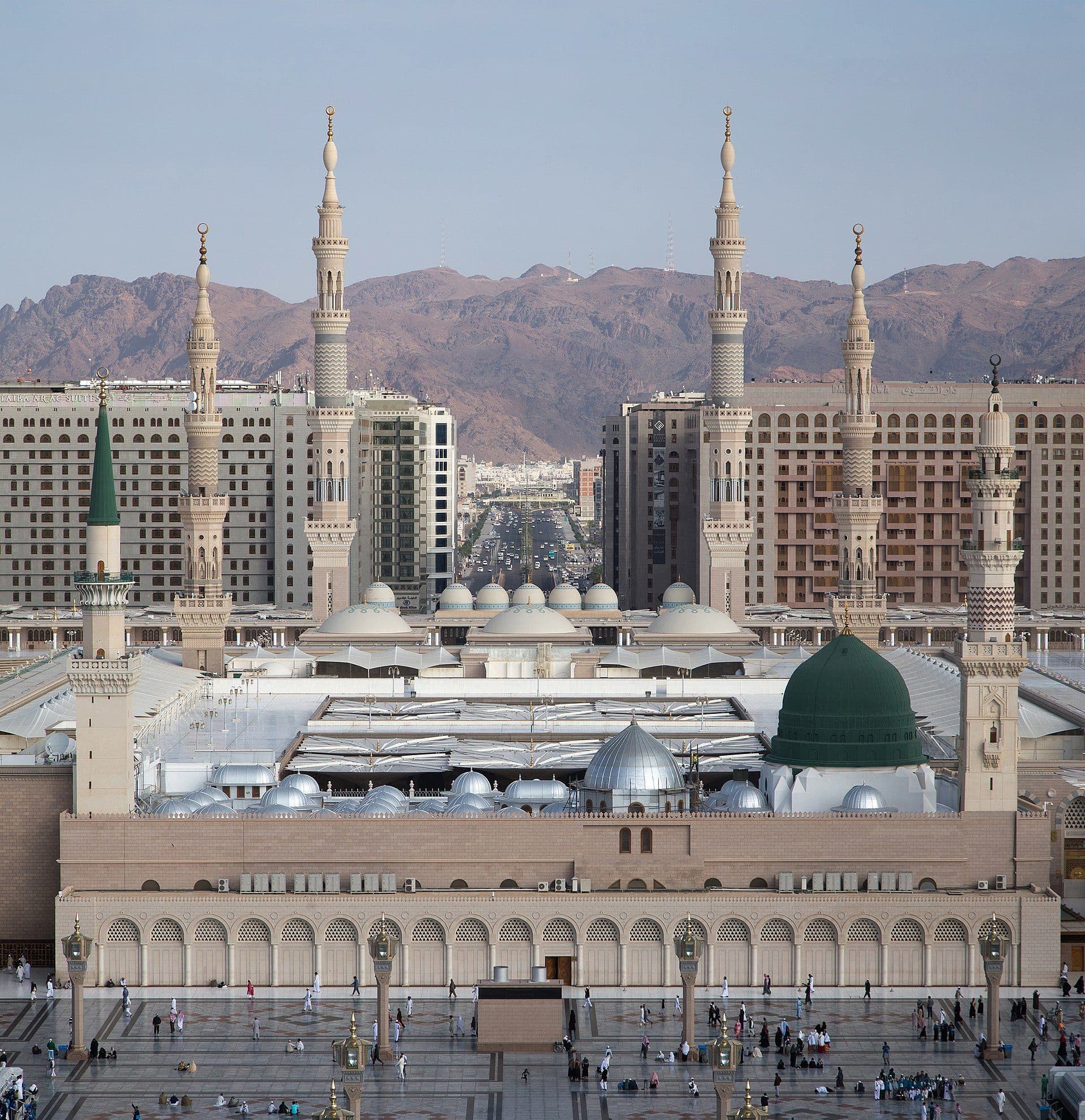 Vista da Masjid Nabawi, a Mesquita do Profeta em Medina