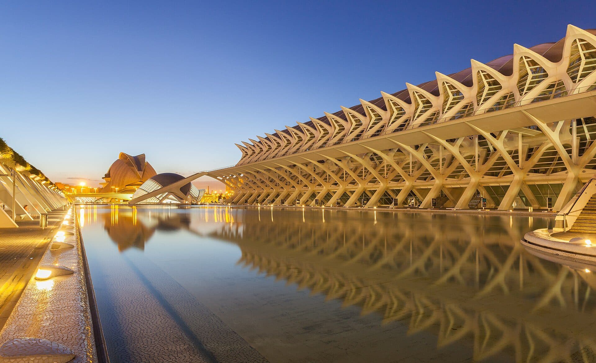 Vista do Museo Príncipe Felipe na Ciudad de las Artes y las Ciencias em Valencia