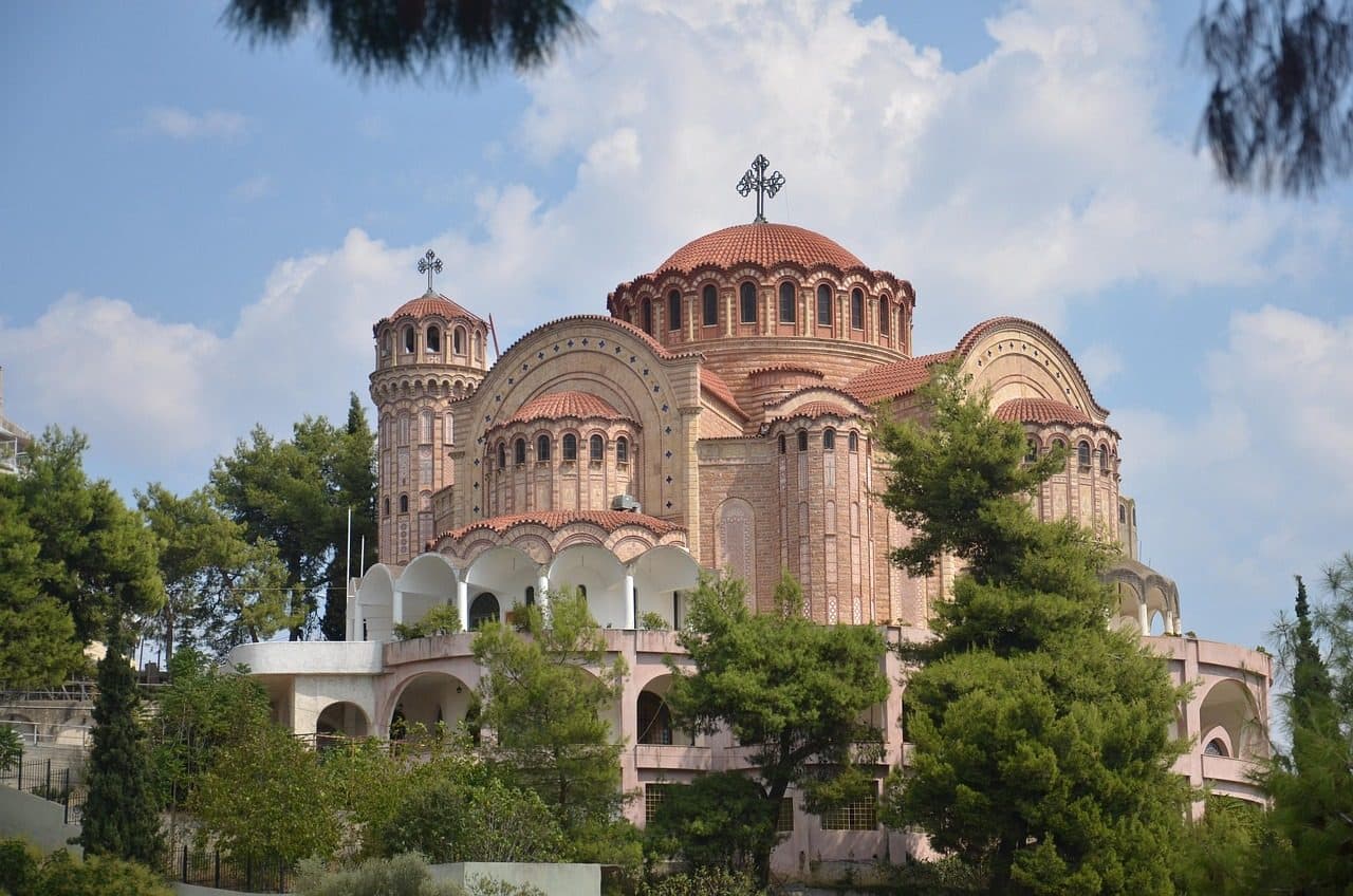 Fachada de uma igreja ortodoxa na cidade de Tessalônica
