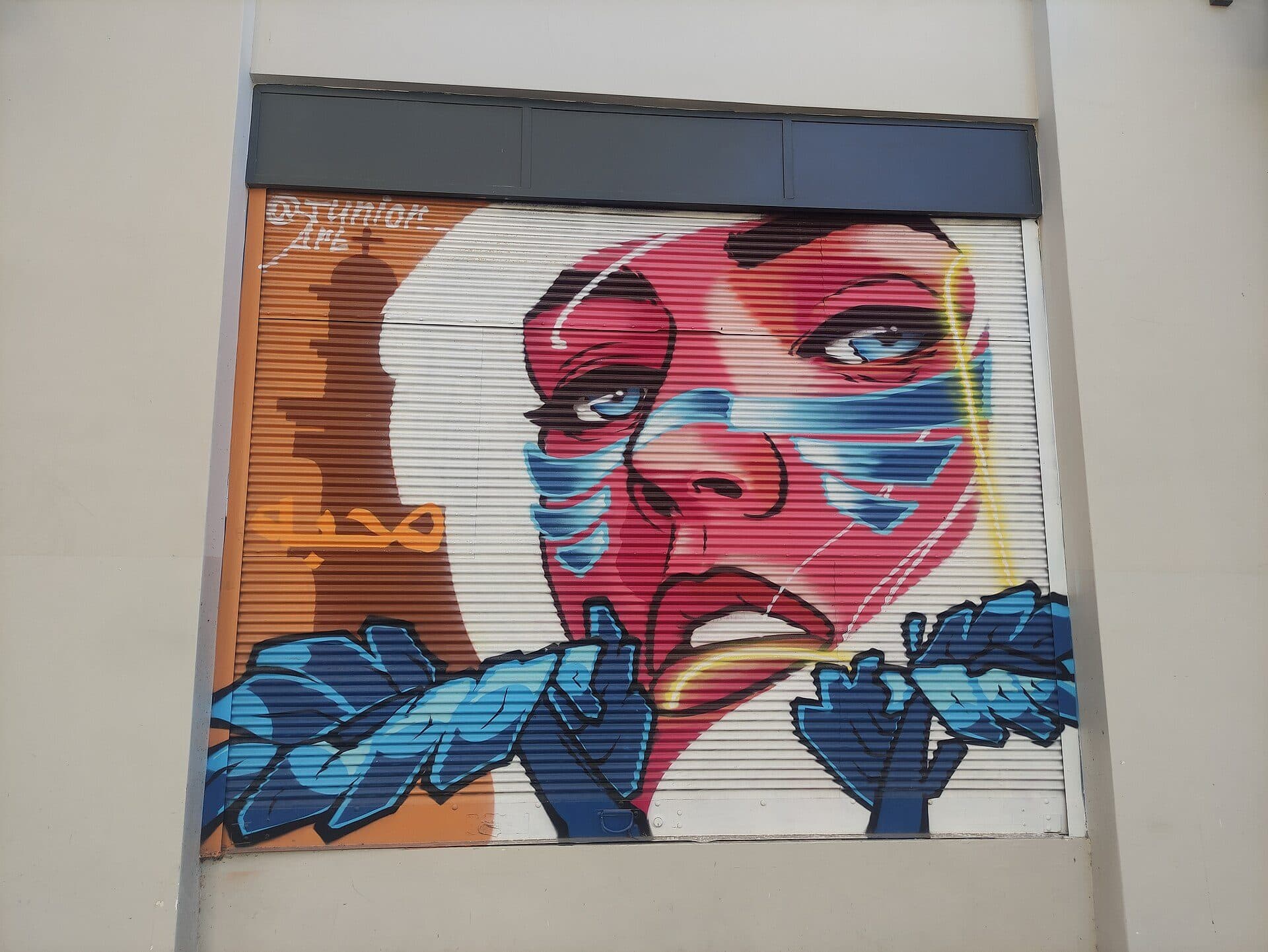 Arte em grafite na Amiad Gallery no Shuk HaPishpeshim em Jaffa