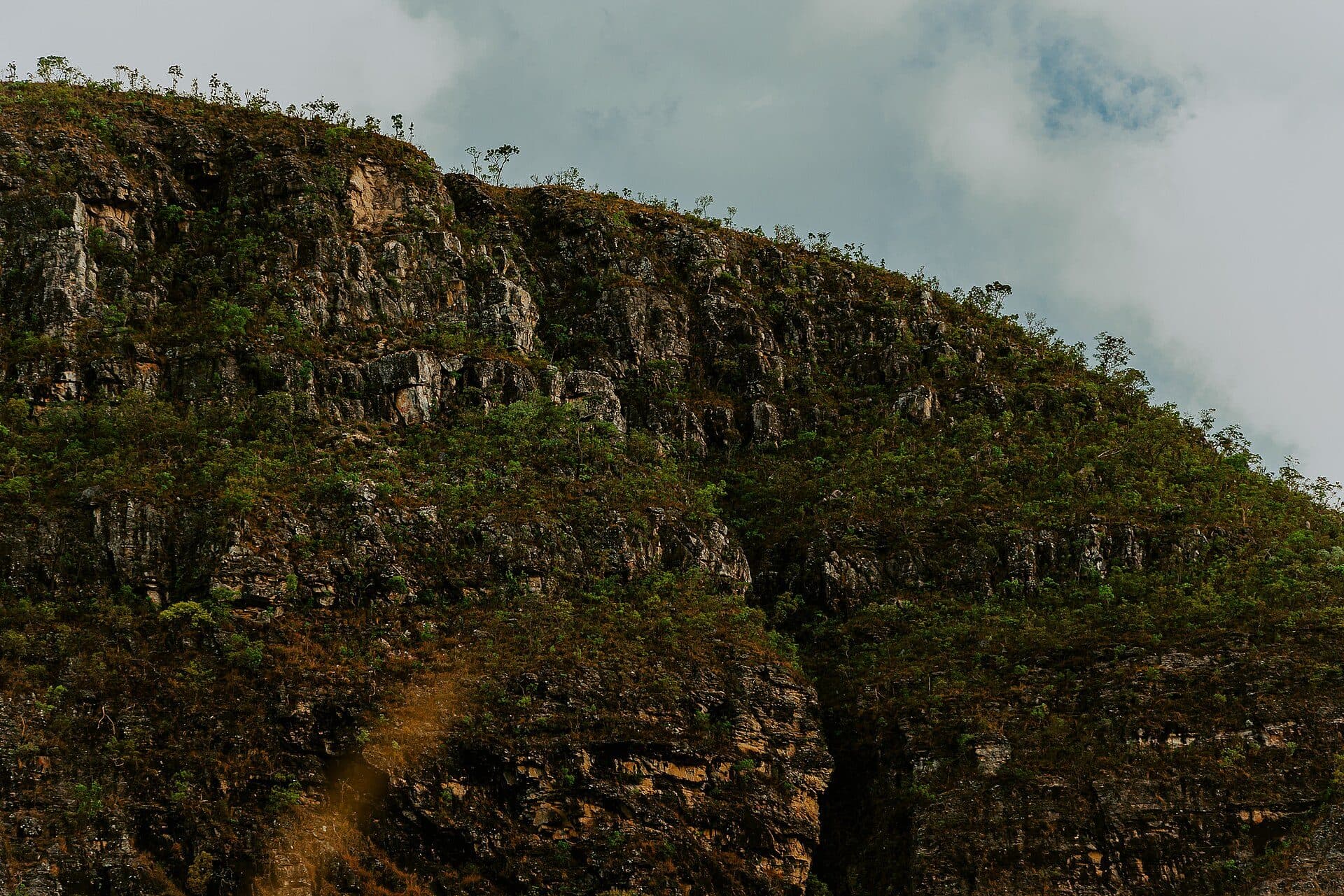 Vista da paisagem natural no Parque Nacional da Chapada dos Veadeiros
