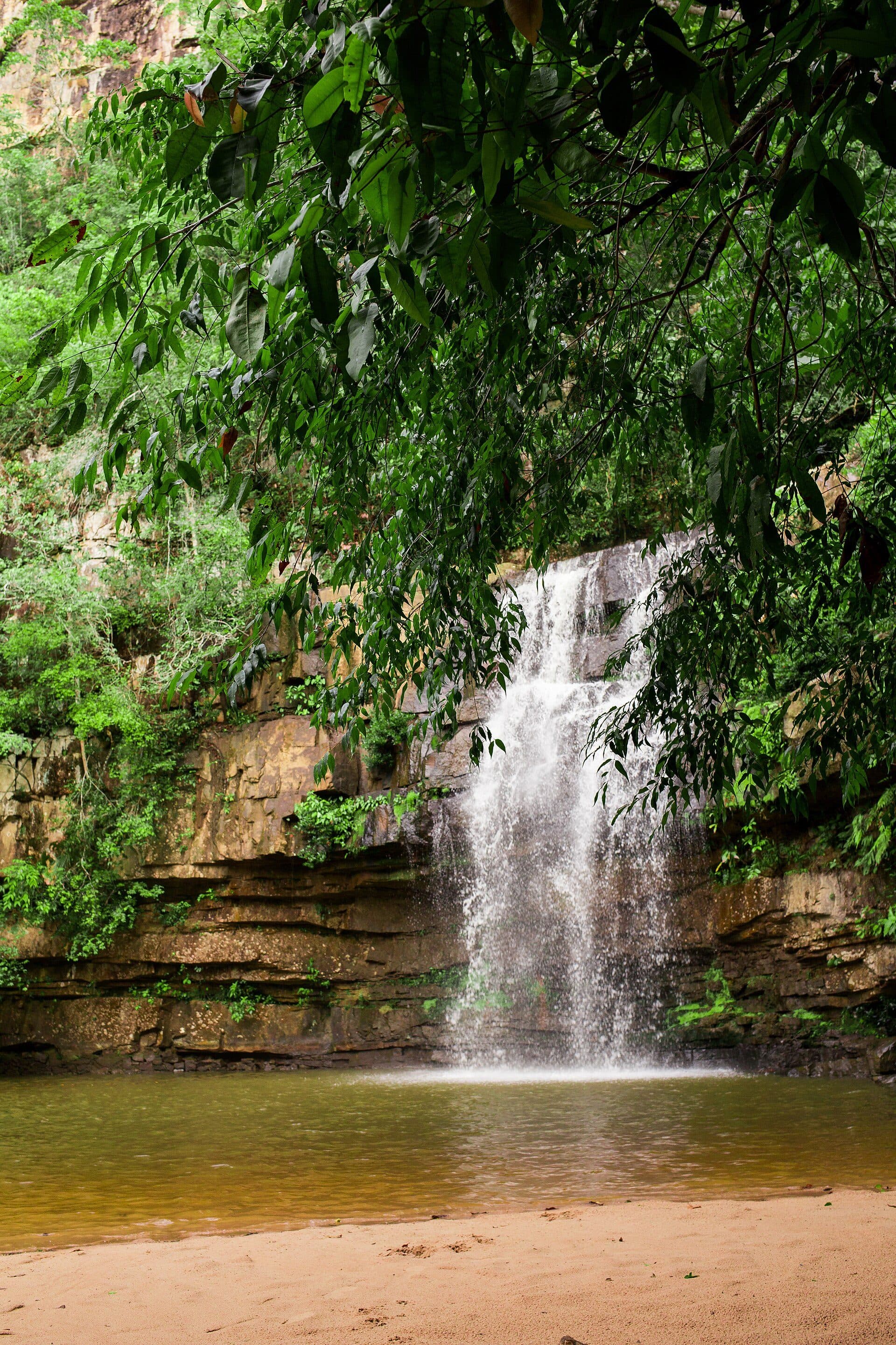 Vista da Cachoeira da Usina no Parque Estadual Serra Azul em Barra do Garças