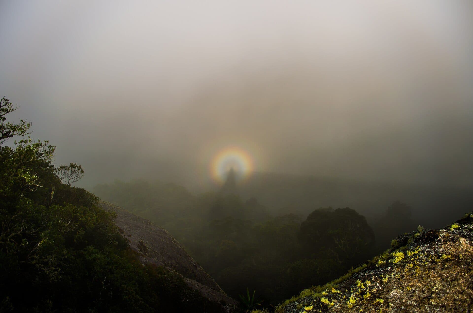 Vista da formação rochosa da Pedra Redonda em Monte Verde