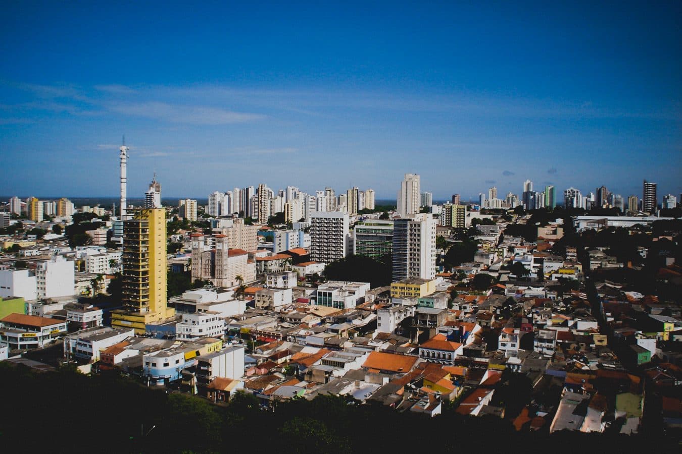 Vista urbana da cidade de Cuiabá em Mato Grosso