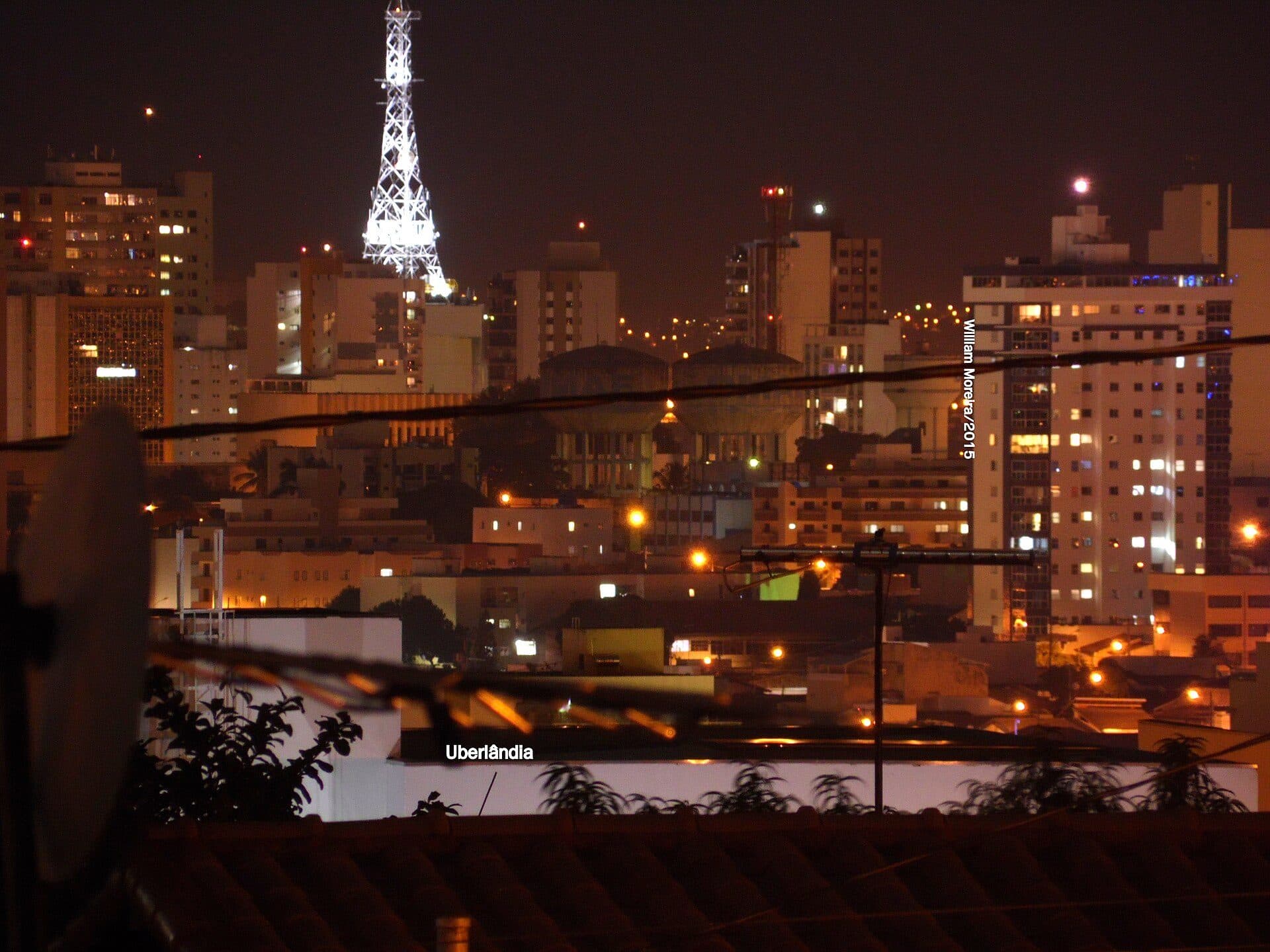 Vista da região central da cidade de Uberlândia, no Brasil
