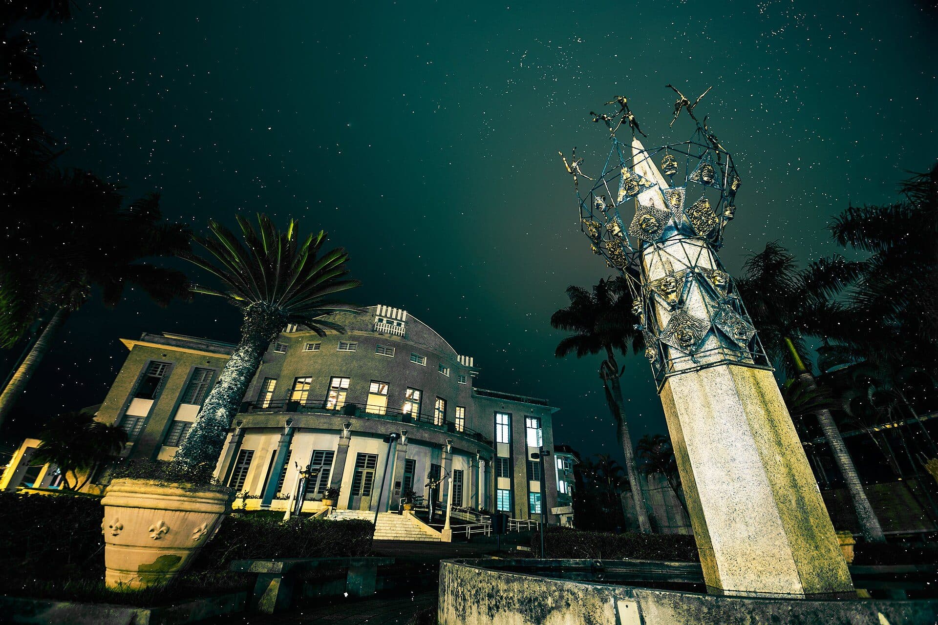 Vista de um teatro na cidade de Blumenau, Santa Catarina