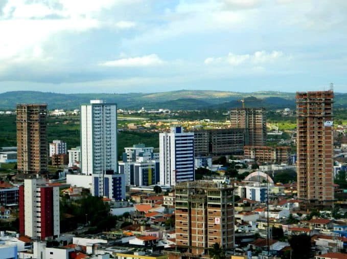 Vista da cidade de Caruaru no estado de Pernambuco