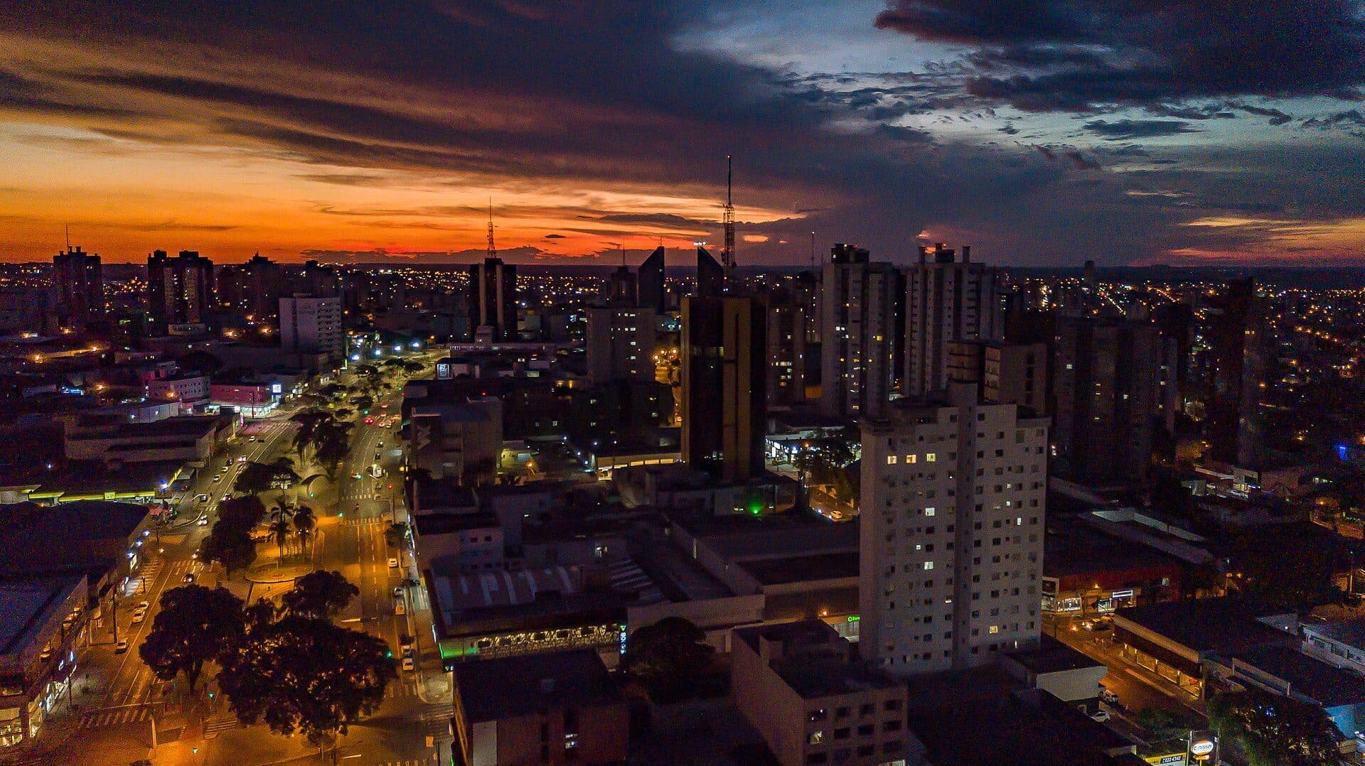 Vista da área central da cidade de Cascavel