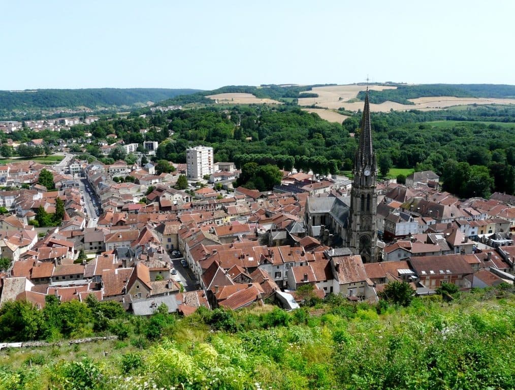 Vista panorâmica a partir da côte du Château em Joinville