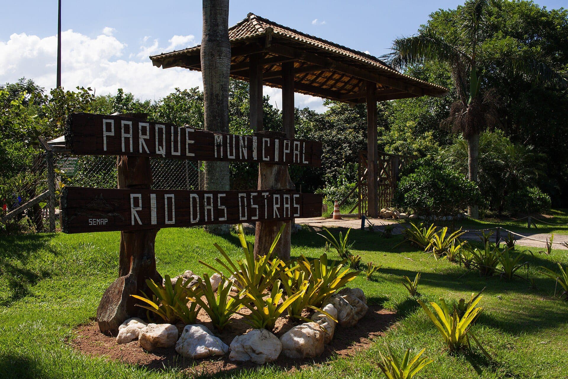 Vista do Parque Municipal de Rio das Ostras em Rio das Ostras, no Rio de Janeiro