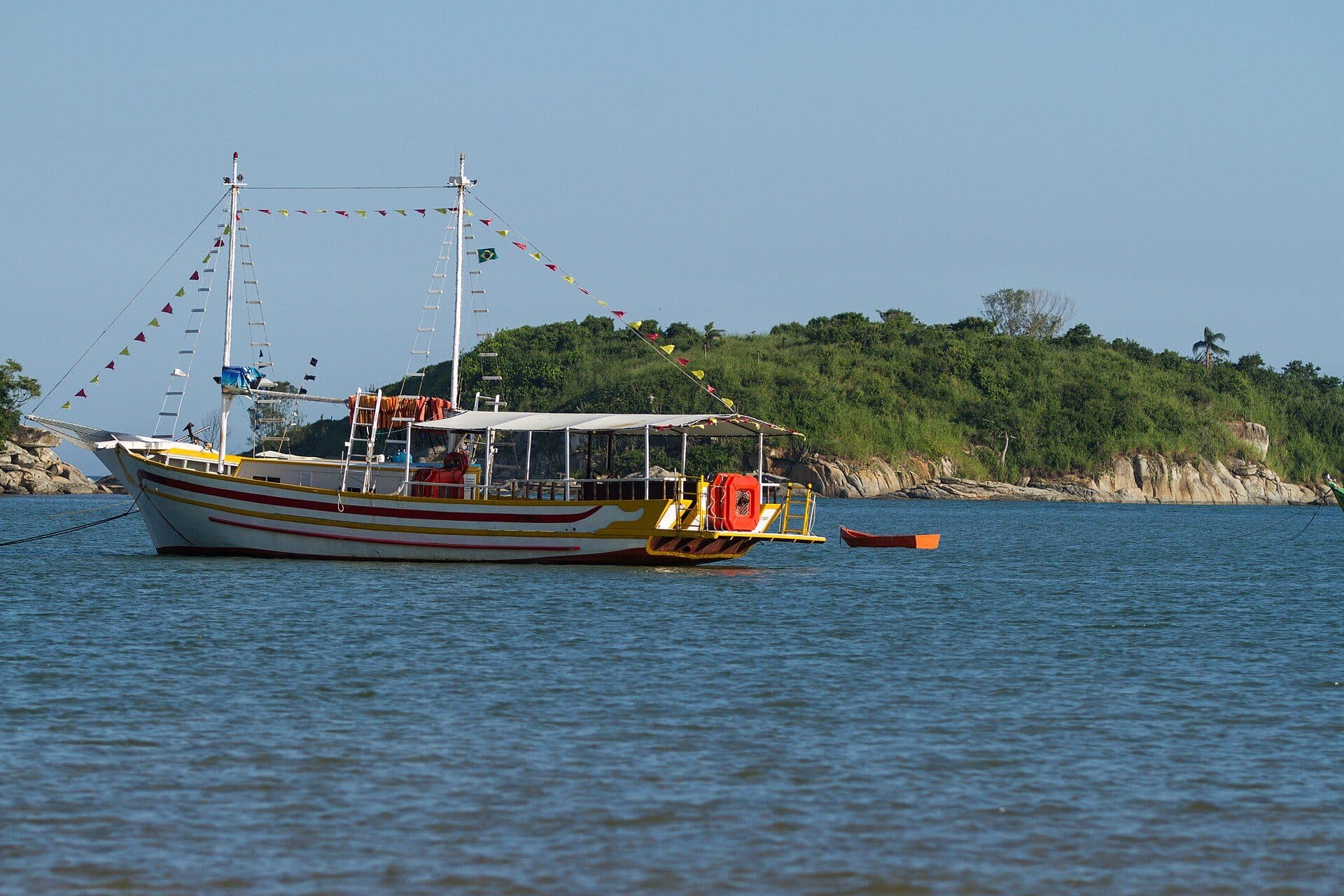 Vista da Ilha dos Trinta Reis em Rio das Ostras, no Rio de Janeiro