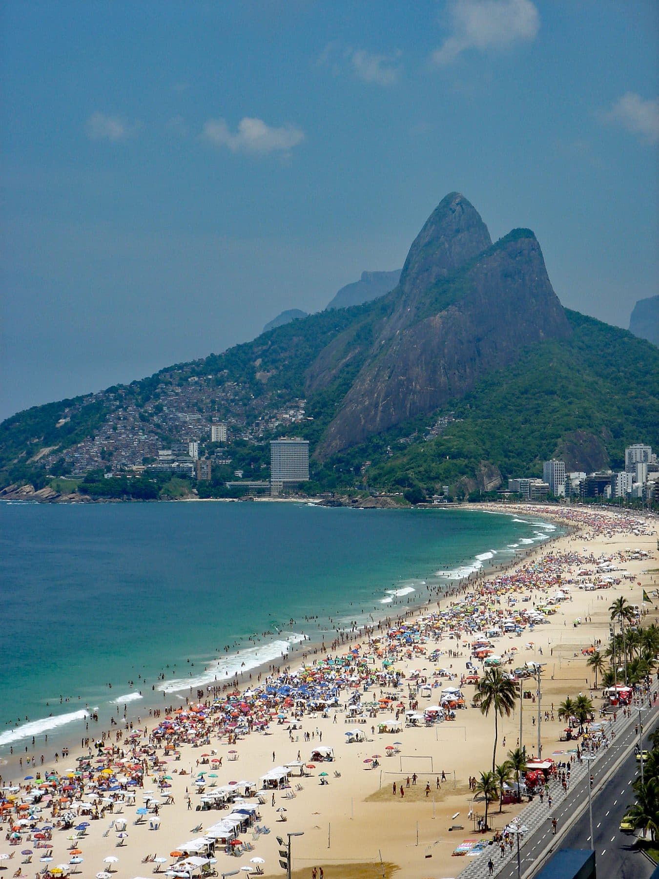 Vista da Praia de Ipanema na cidade do Rio de Janeiro