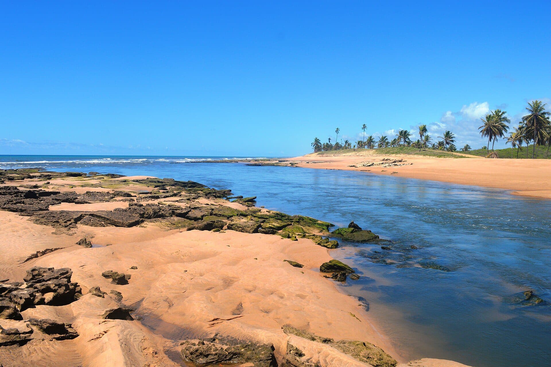 Vista da Praia de Sauípe em Mata de São João, Bahia