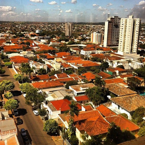 Vista da cidade de Araçatuba no estado de São Paulo