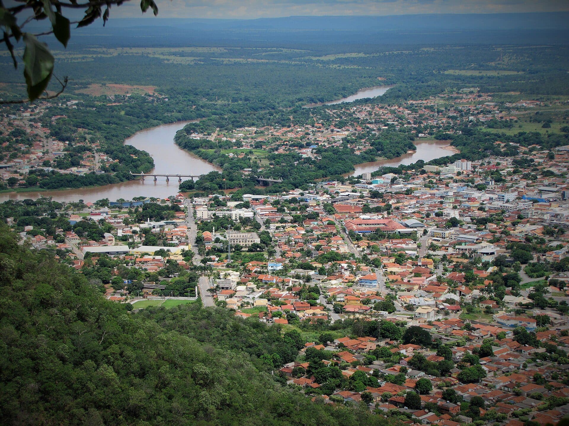Vista da paisagem natural no Parque Estadual da Serra Azul
