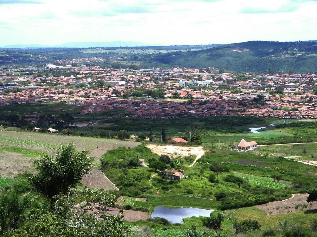 Vista panorâmica da cidade de Gravatá em Pernambuco