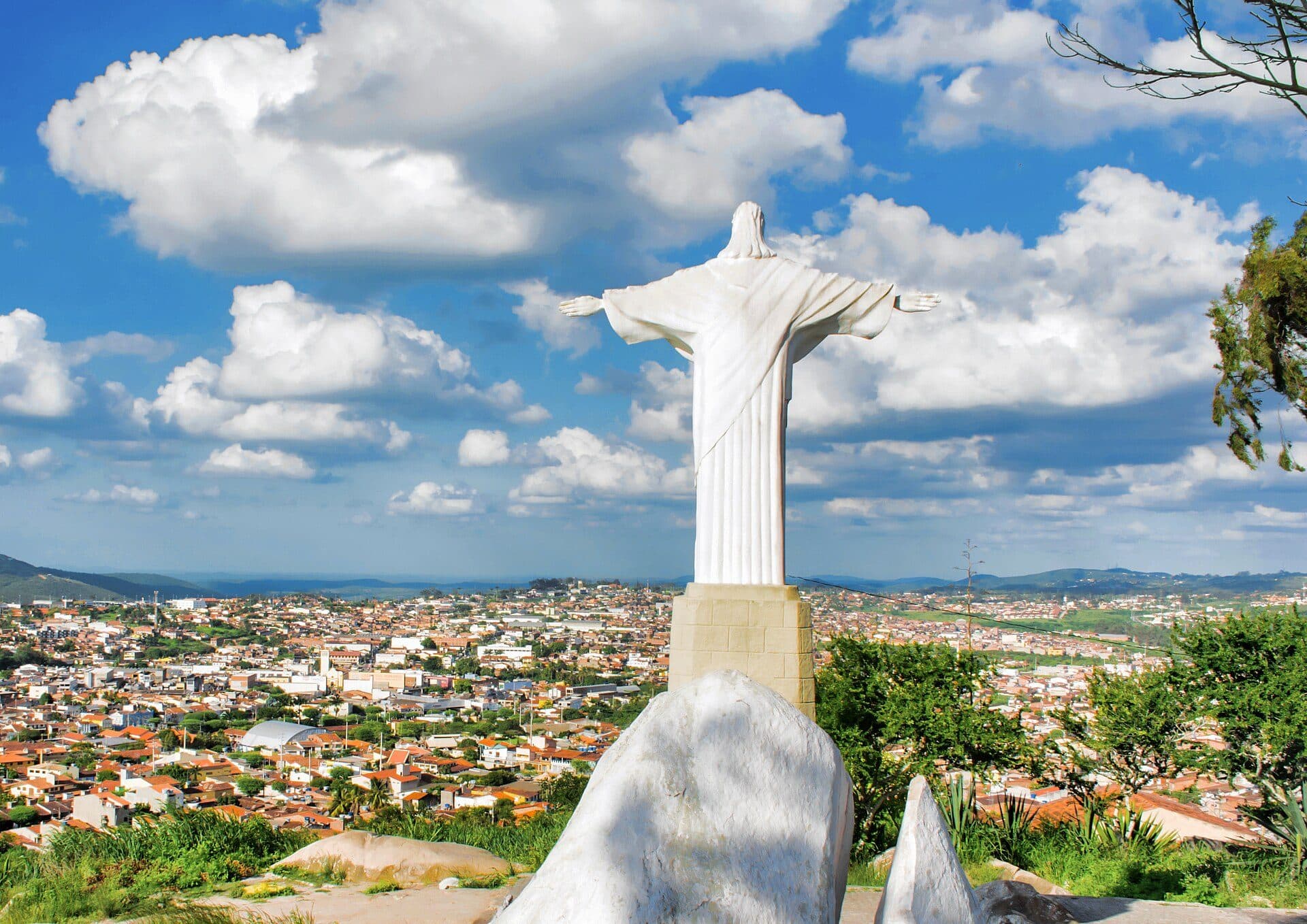 Vista do Mirante do Cruzeiro localizado em Gravatá, Pernambuco