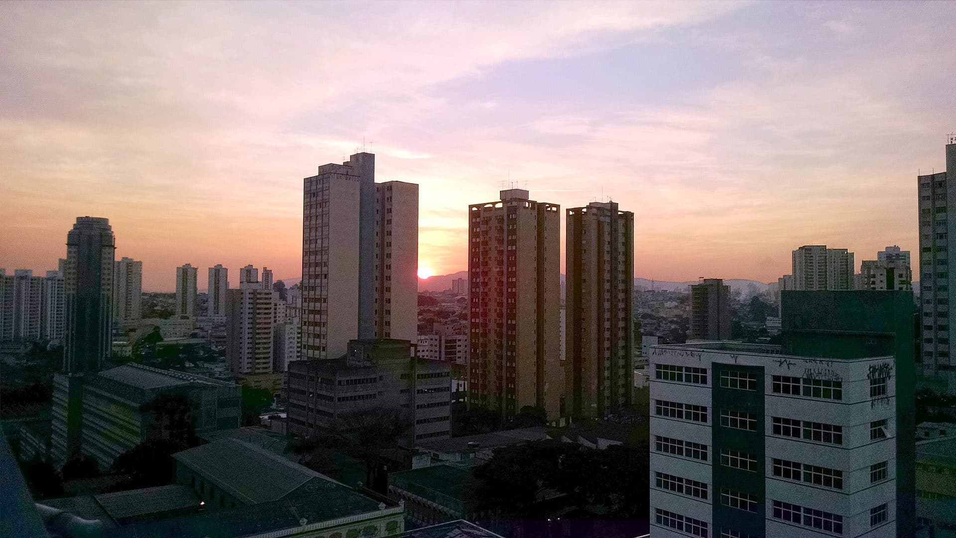 Vista panorâmica da cidade de Guarulhos em São Paulo