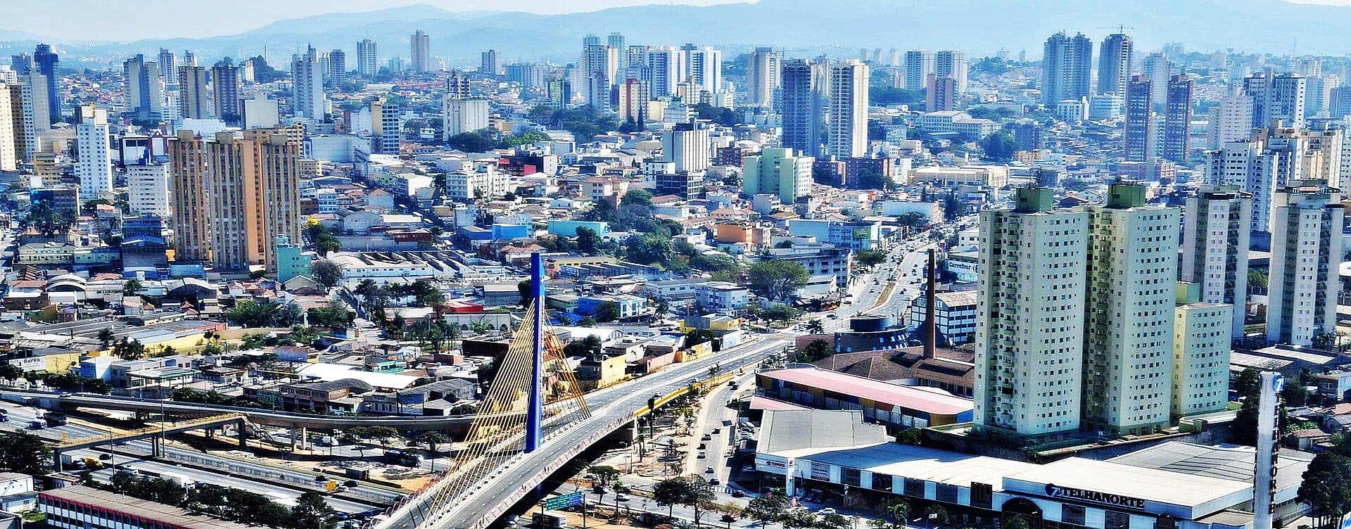 Vista panorâmica da cidade de Guarulhos em São Paulo