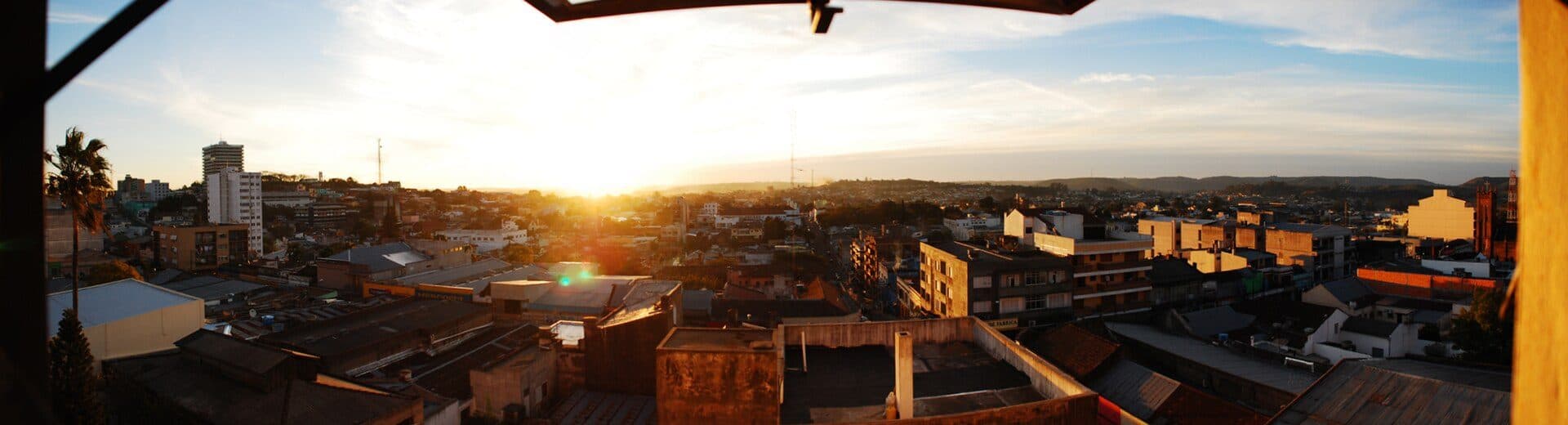 Vista panorâmica da cidade de Santana do Livramento no Brasil