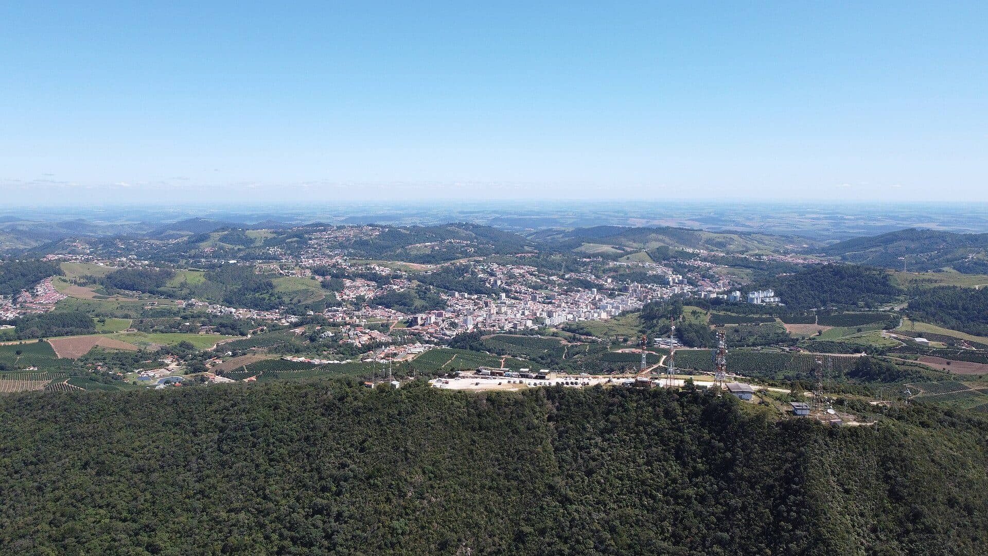 Vista do Alto da Serra em Serra Negra, São Paulo