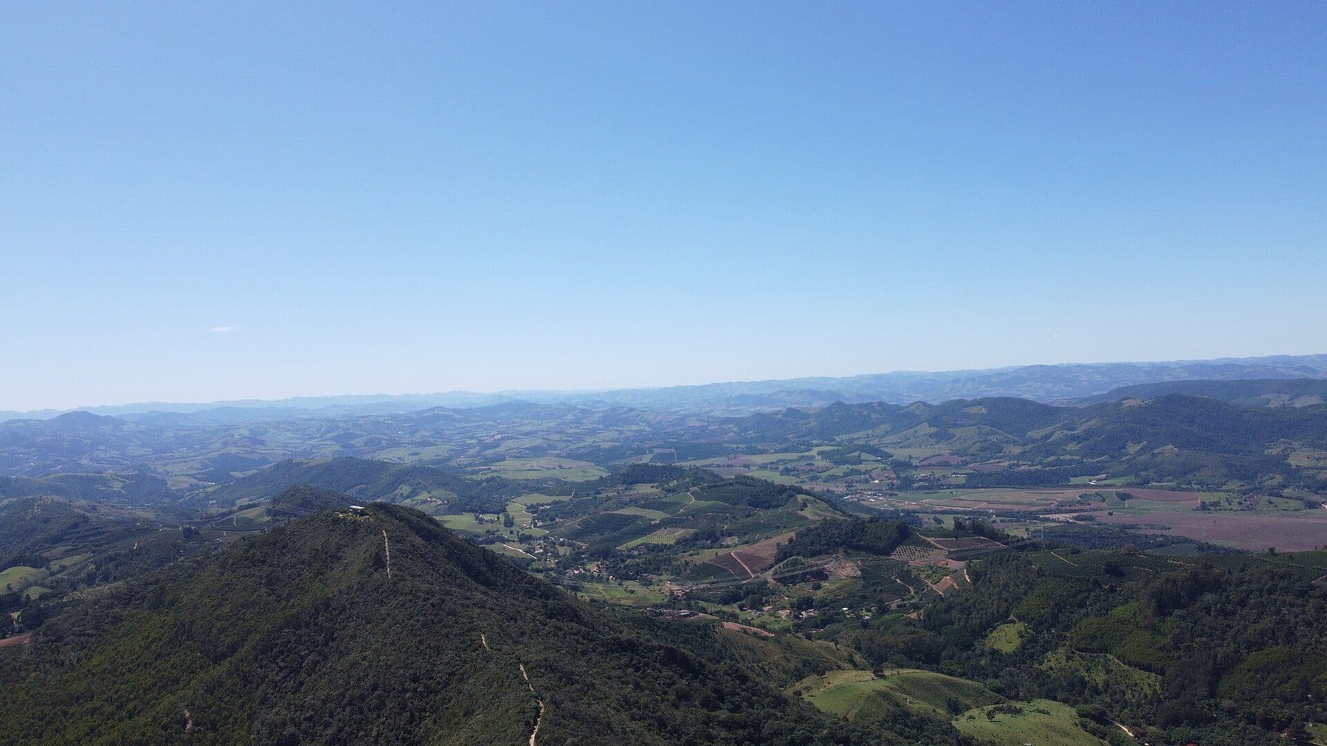 Vista panorâmica no mirante Alto da Serra em Serra Negra, São Paulo