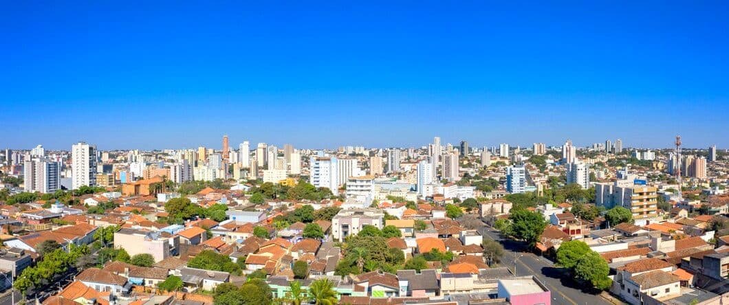 Vista da cidade de Uberaba no estado de Minas Gerais