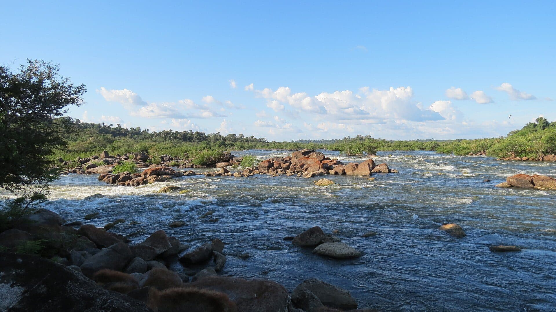 Vista do Rio Xingu no município de Vitória do Xingu, no Pará