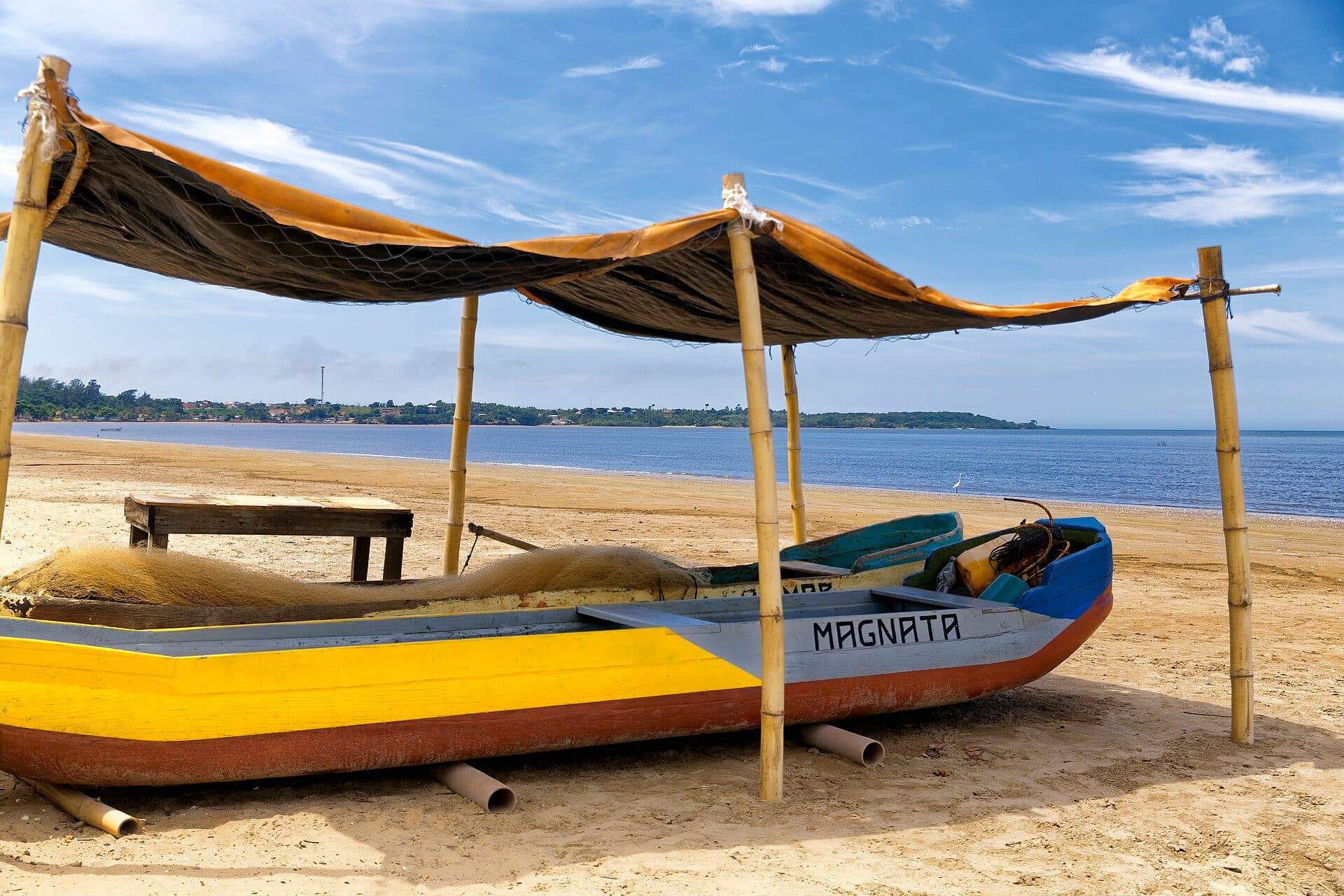 Vista da Praia do Centro em Anchieta, Espírito Santo