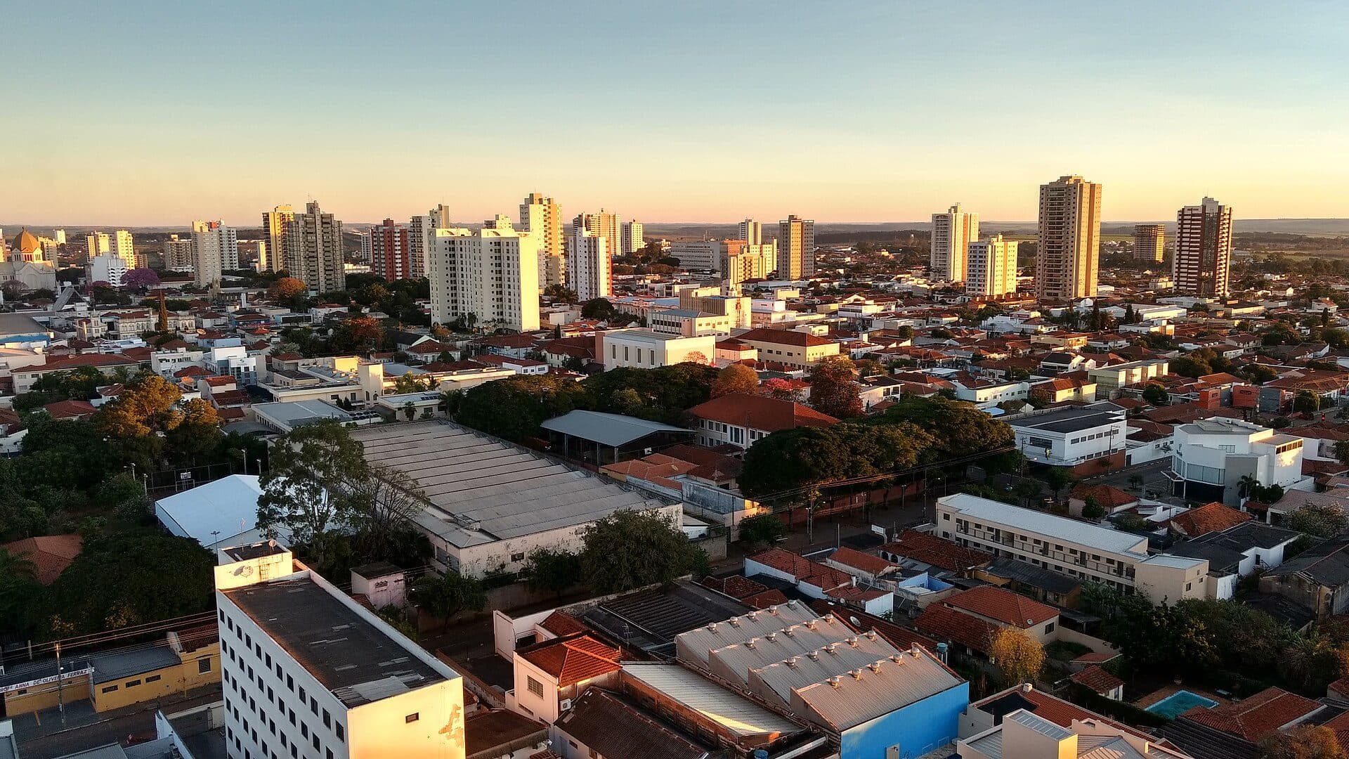 Vista da cidade de Araraquara registrada em julho de 2016