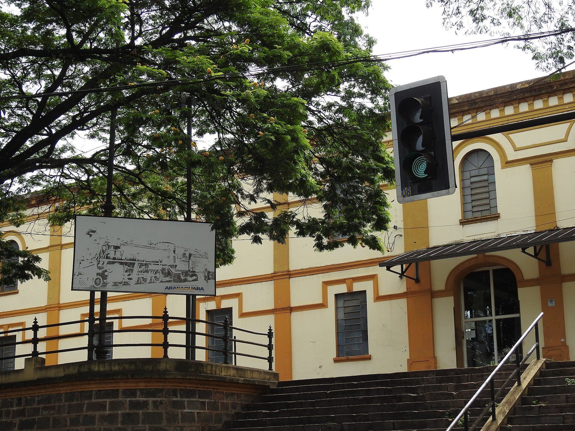 Vista do Museu Ferroviário Francisco Aureliano de Araújo em Araraquara