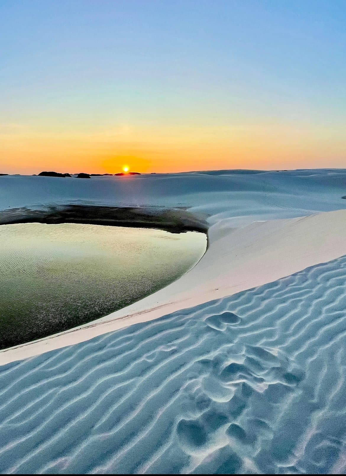 Vista da paisagem do Parque Nacional dos Lençóis Maranhenses