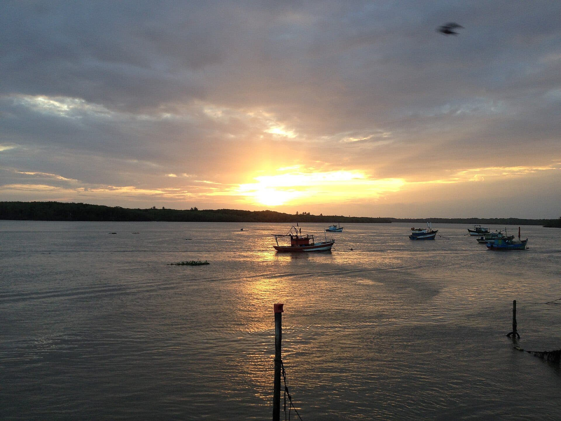 Pôr do sol em Conceição da Barra no Espírito Santo