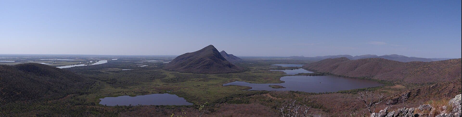 Vista da paisagem natural da Serra do Amolar