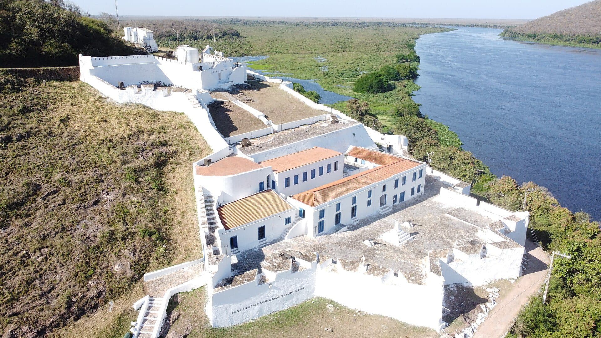 Vista do Forte de Coimbra em Corumbá, Mato Grosso do Sul
