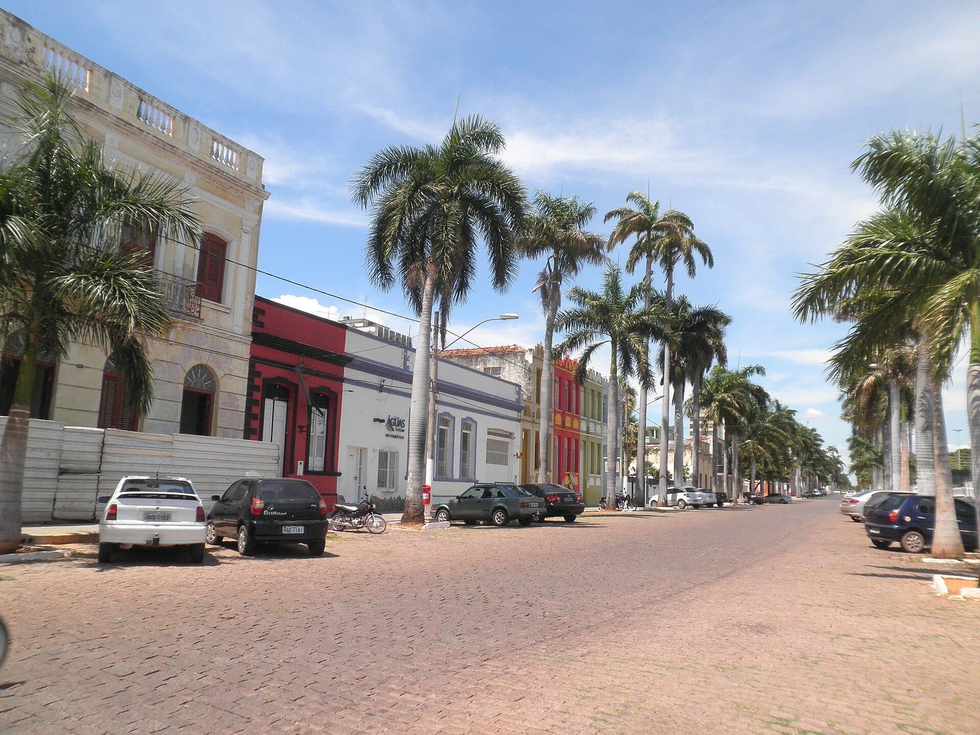Vista do centro da cidade de Corumbá, no Brasil